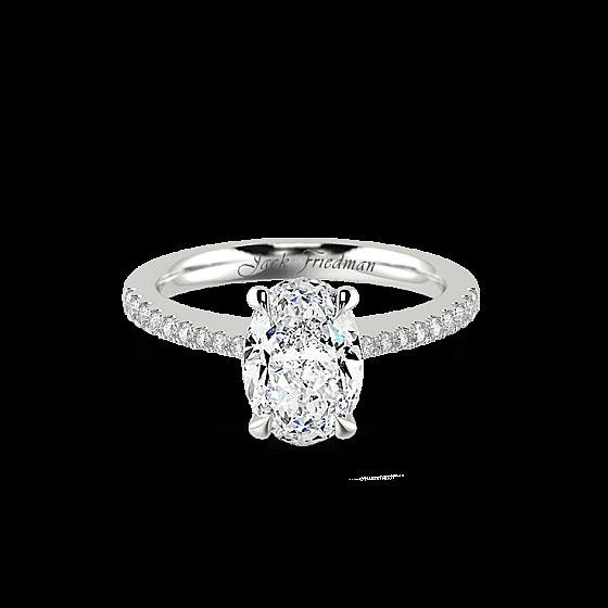 Oval Instinct Pave Engagement Ring product image