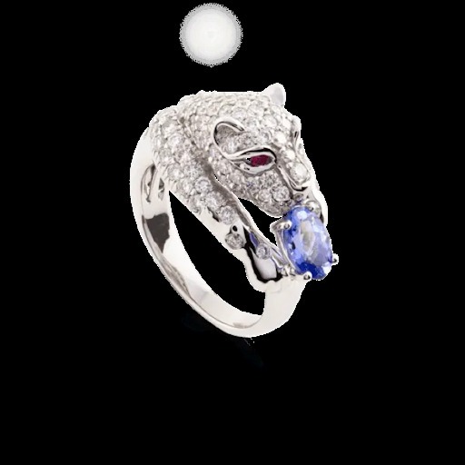 Tanzanite and Diamond Leopard Ring