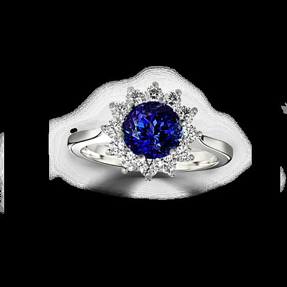 Galaxy Sapphire & Diamond Engagement Ring product image
