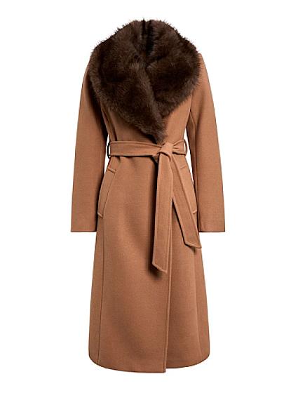 Shelby Faux Fur Collar Coat product image