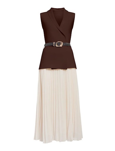 Bianca Woven Mix Knit Dress