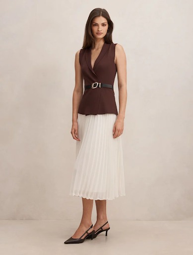 Bianca Woven Mix Knit Dress