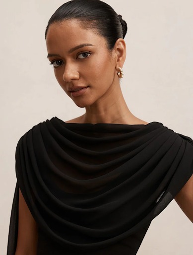 Bowie Petite Mini Dress With Shawl