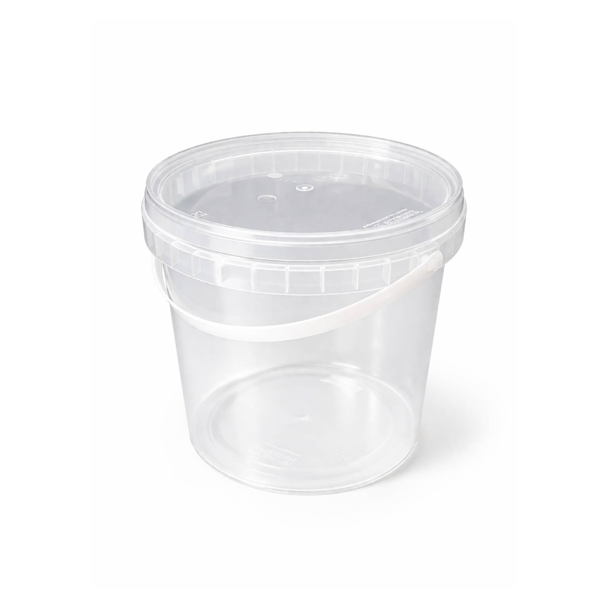 2.5LTR Bucket w/ Lid Clear - 01 Unit