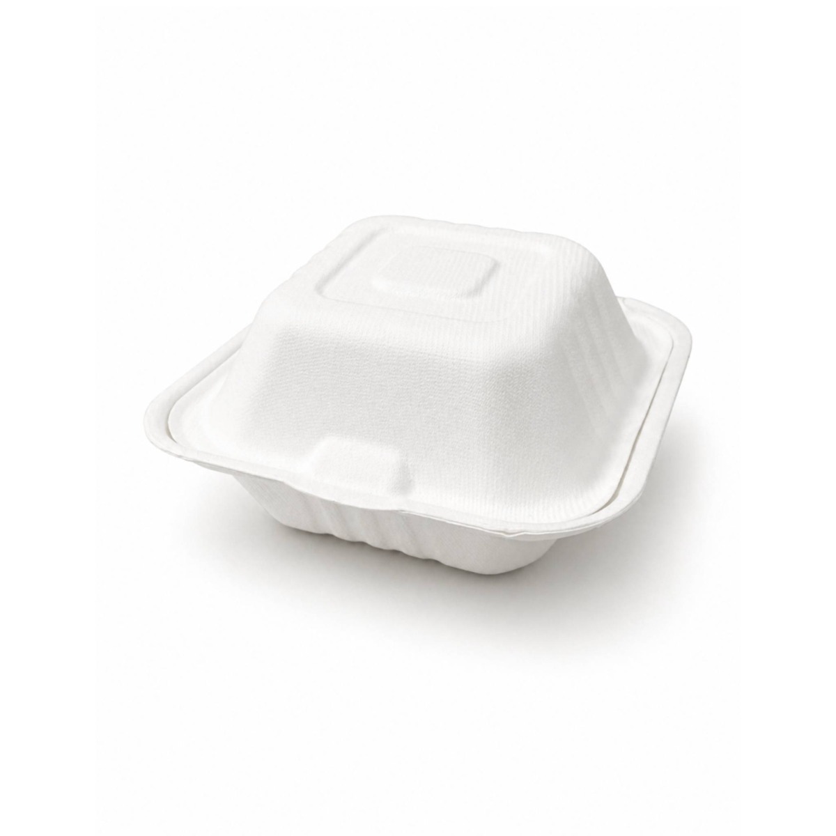 BIO Sugar Cane - 155mm Medium White Burger Box - 50 Units