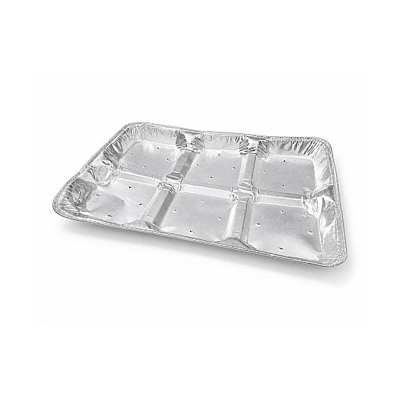 FC-4056D - 6 Division Hot Cross Bun 6 Compartment Foil Container - 1000 Units
