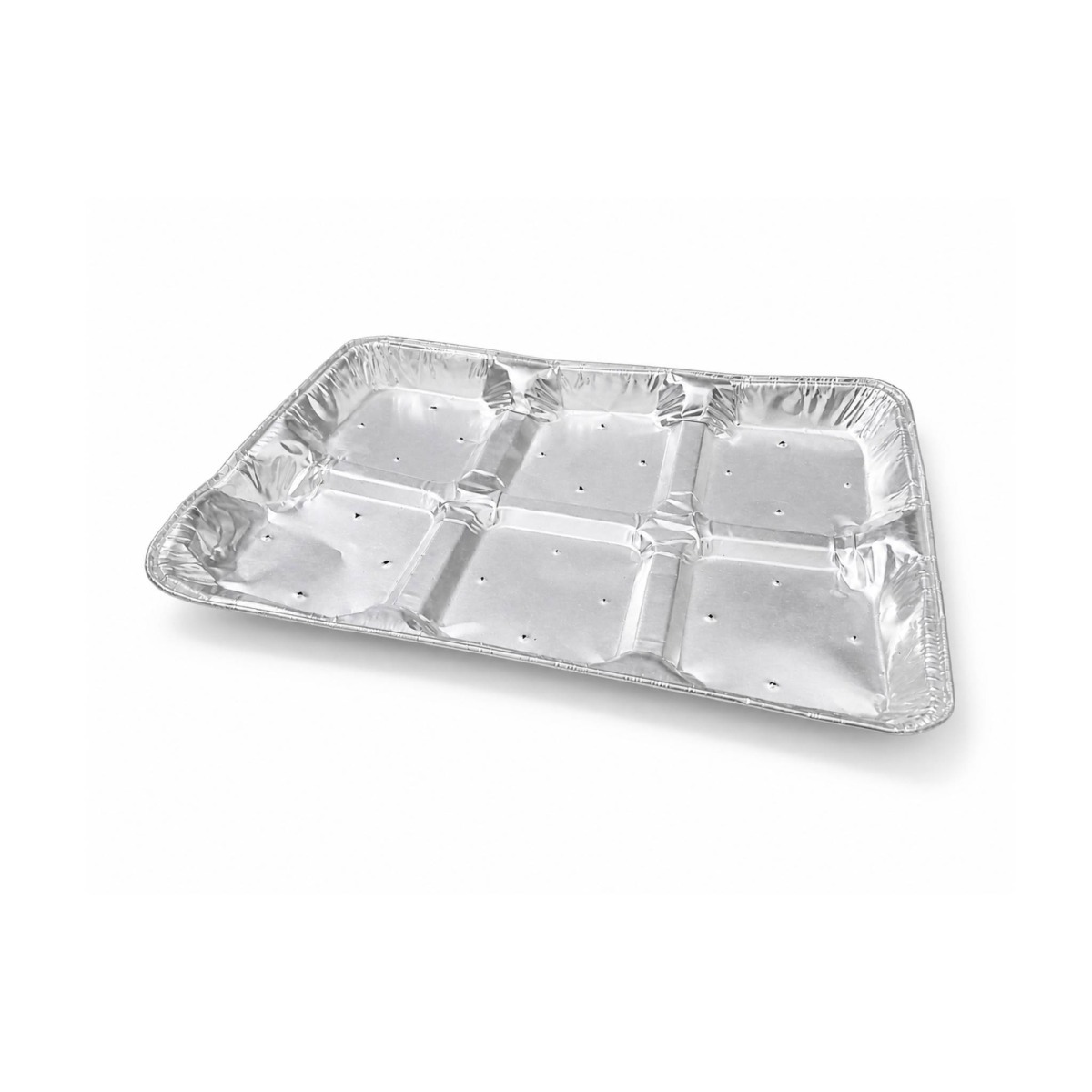 FC-4056D - 6 Division Hot Cross Bun 6 Compartment Foil Container - 1000 Units