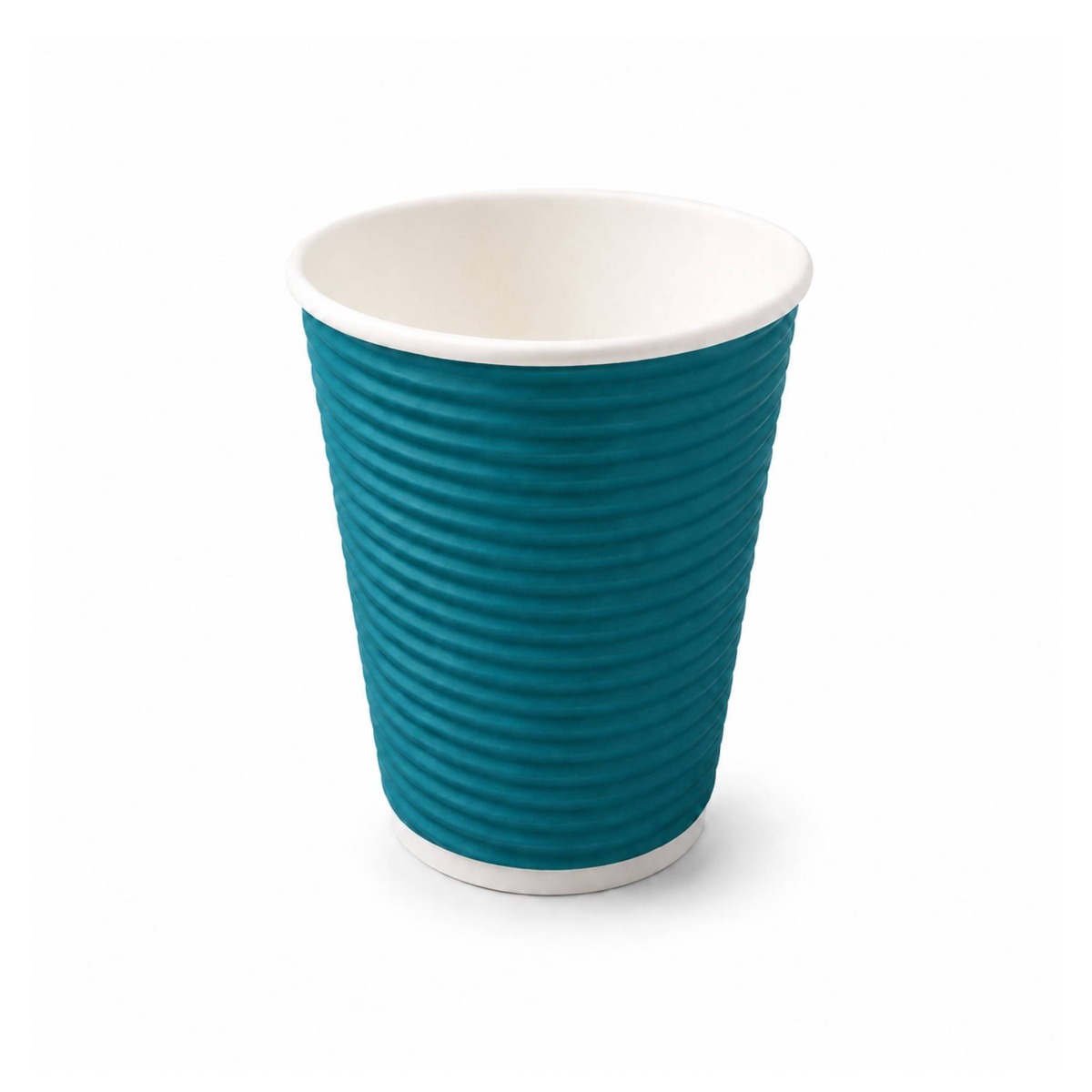 LDPE - Ripple Wall 250ml Turquoise Horizontal Paper Cups - 500 Units