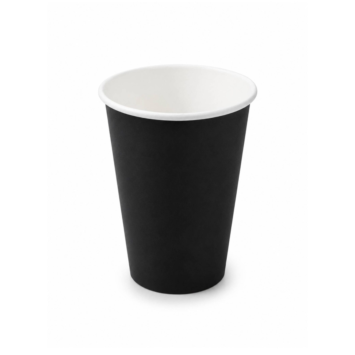 LDPE - Single Wall 500ml Black Paper Cups - 1000 Units