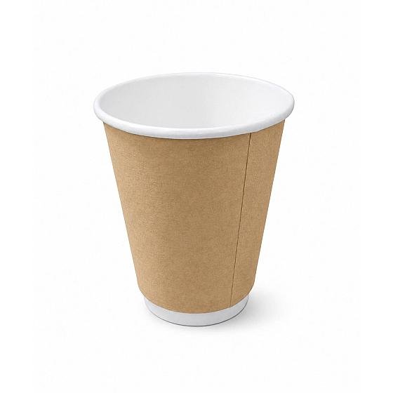 LDPE - Double Wall 350ML Kraft Paper Cups - 25 Units