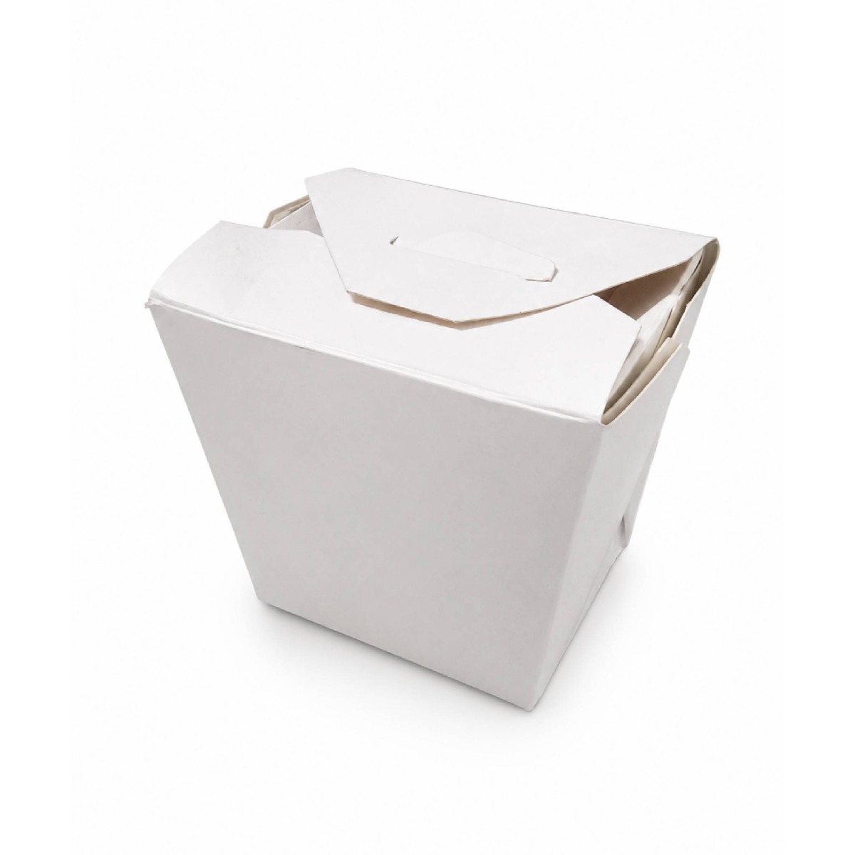 LDPE - 500ml White Small Noodle Takeaway Lunch Box- 450 Units