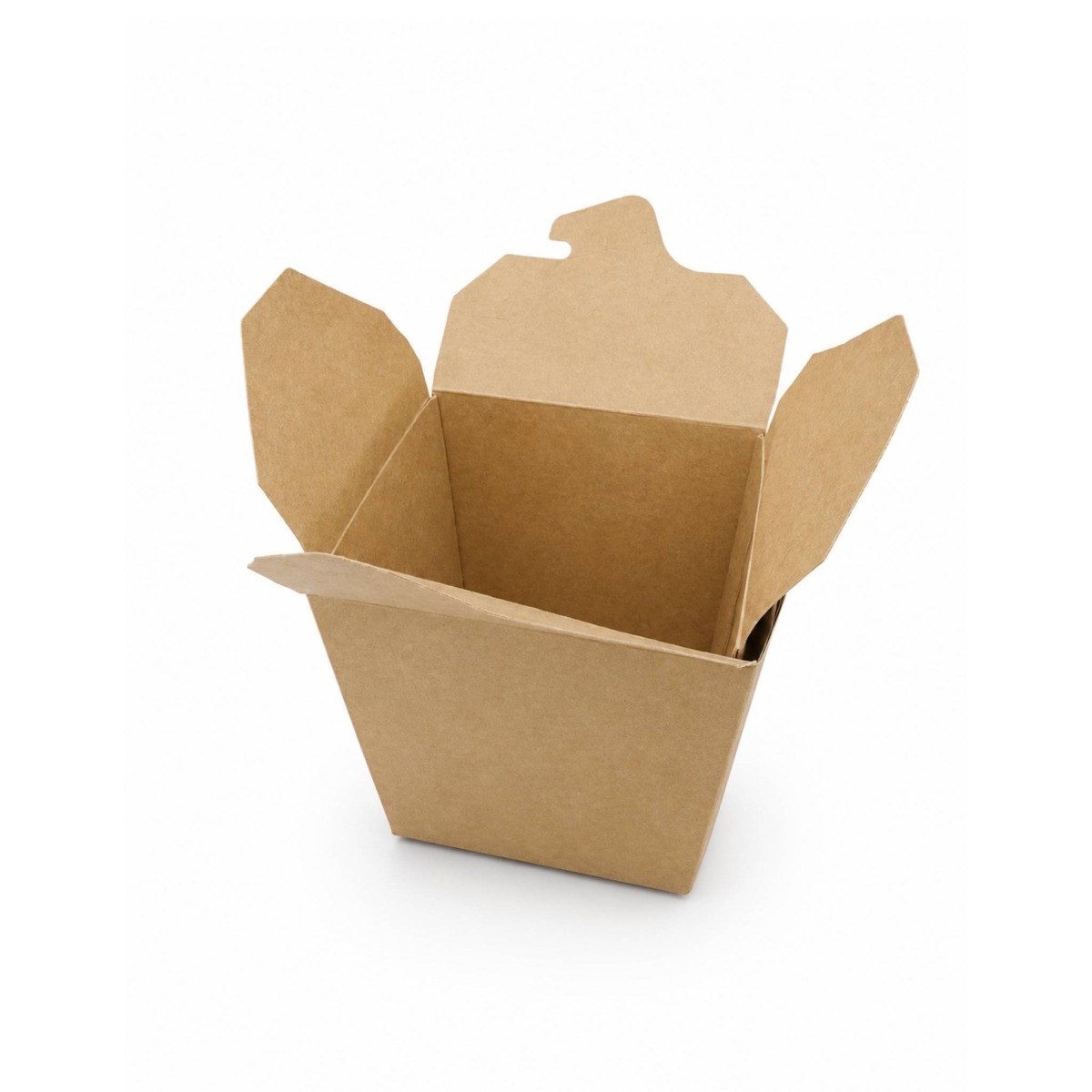 LDPE - 500ml Kraft Small Noodle Takeaway Lunch Box - 450 Units
