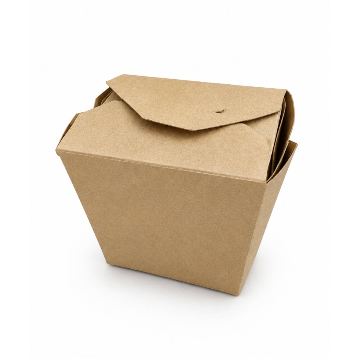 LDPE - 500ml Kraft Small Noodle Takeaway Lunch Box - 450 Units