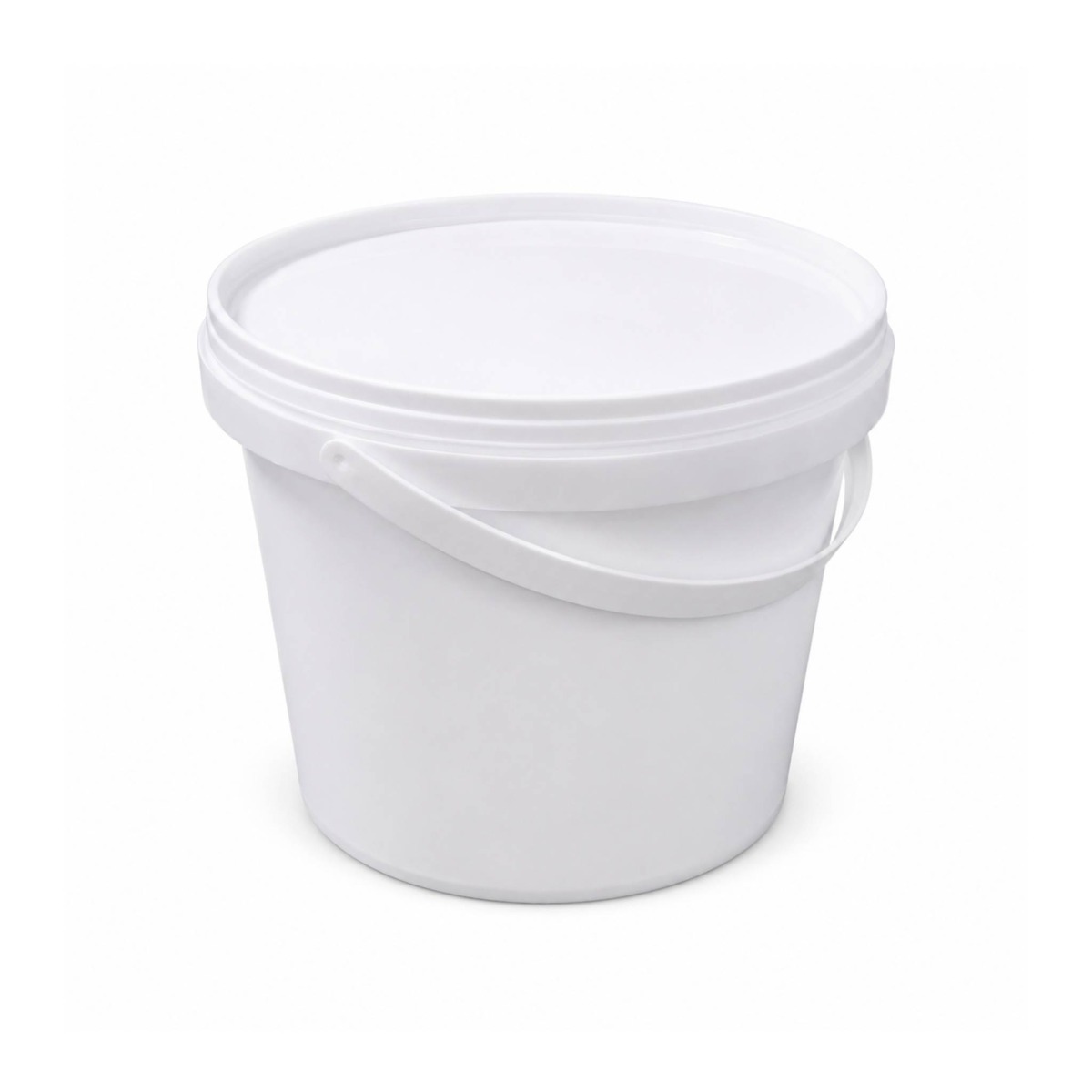 1LTR Bucket w/ Lid White - 01 Unit