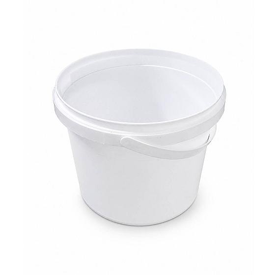 1LTR Bucket w/ Lid White - 01 Unit