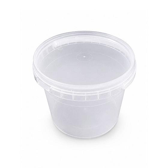 BUCKET - 1LTR Clear Bucket w/ Lid - 01 Unit