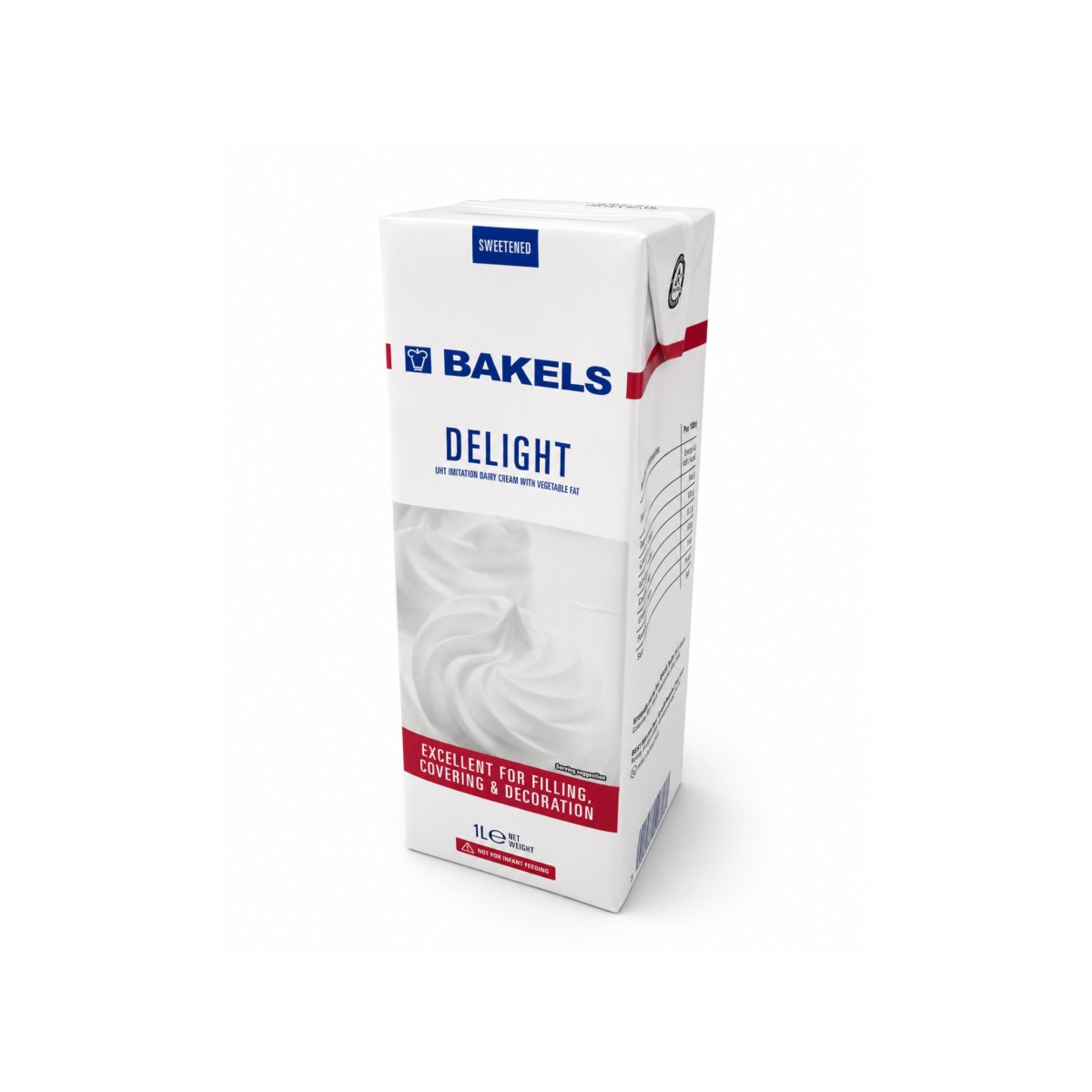 CREAM - Bakels Delight Sweetened White 1LTR Milk Box - 01 Unit
