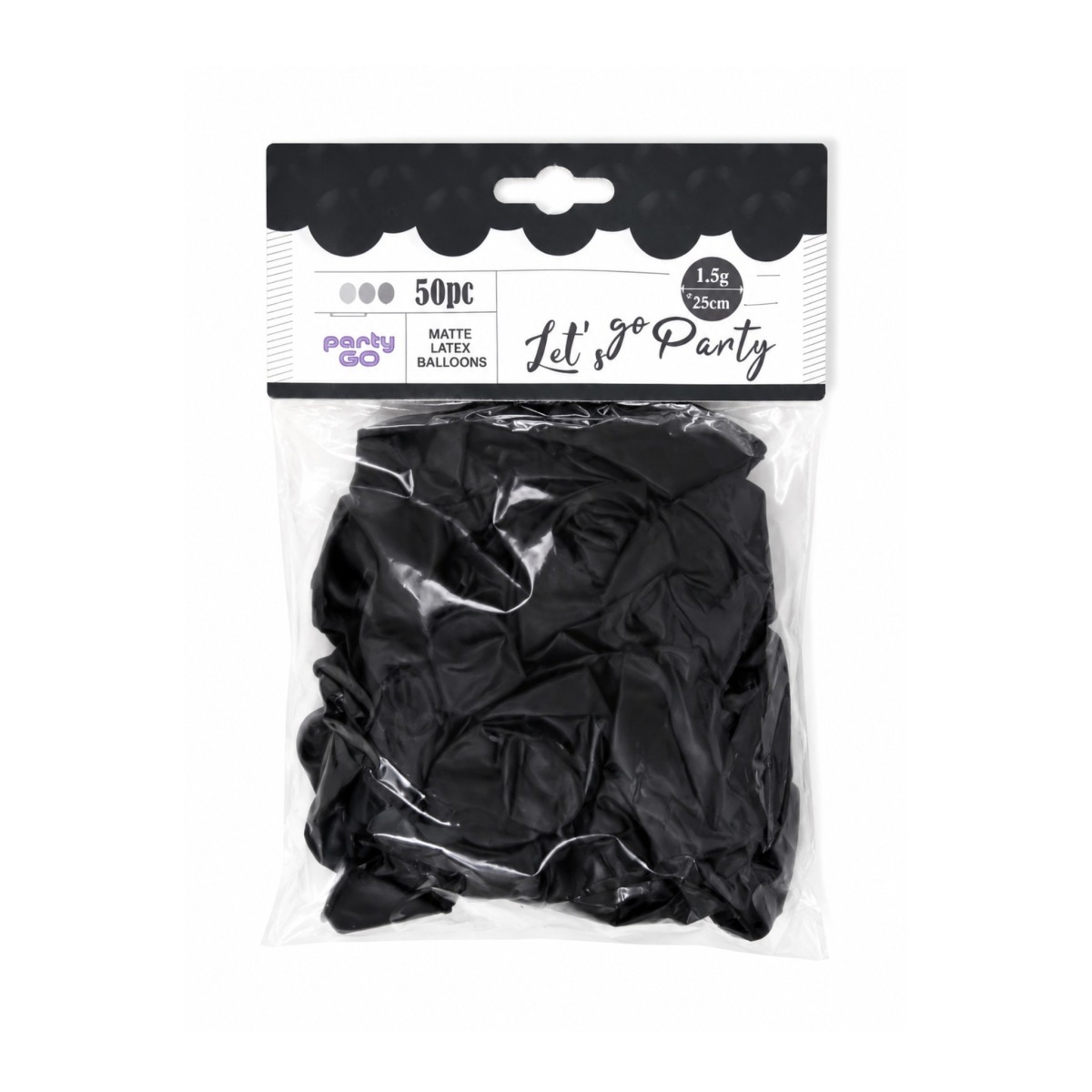 Matte Latex Balloons 25cm (Lets Go party) - 50 Units