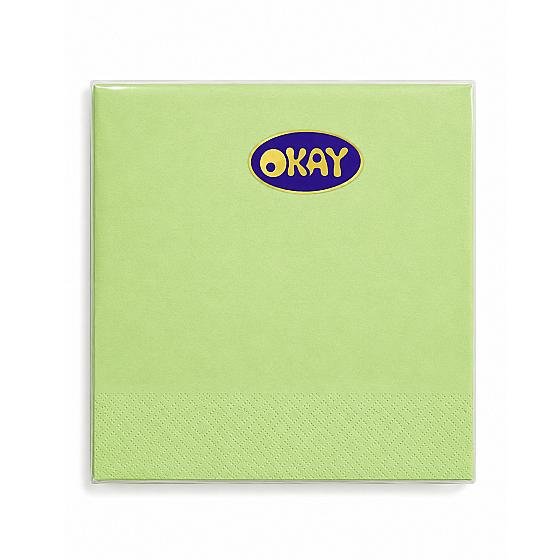 2PLY 33x33 Light Green Serviettes - 100 Units