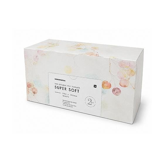 2Ply Super Soft 205x190mm White Tissues - 01 Unit