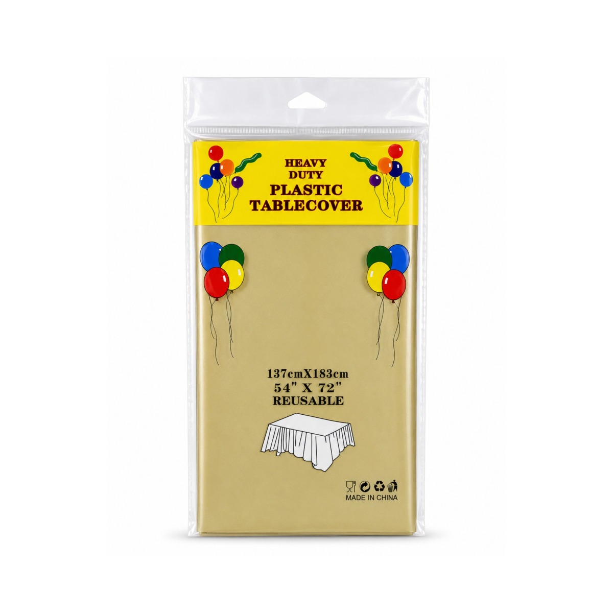 Heavy Duty Plastic Table Cover - 01 Unit