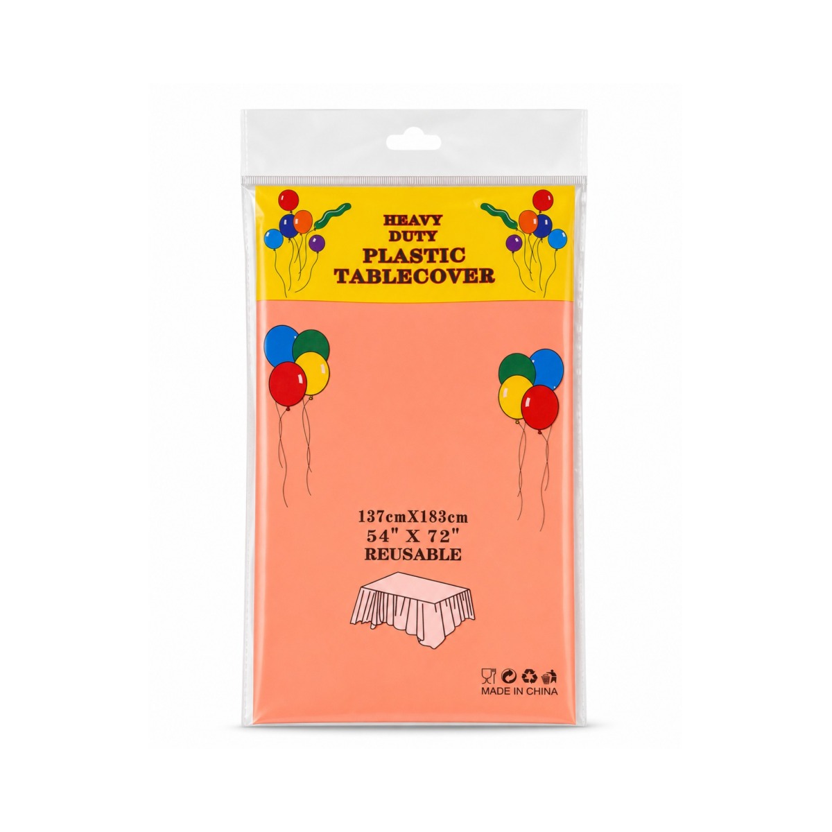 Heavy Duty Plastic Table Cover - 01 Unit