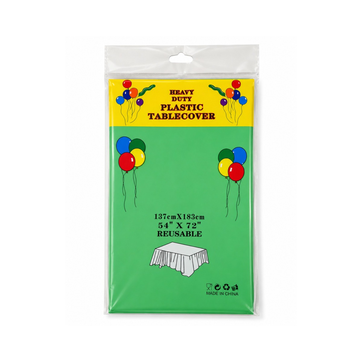 Heavy Duty Plastic Table Cover - 01 Unit