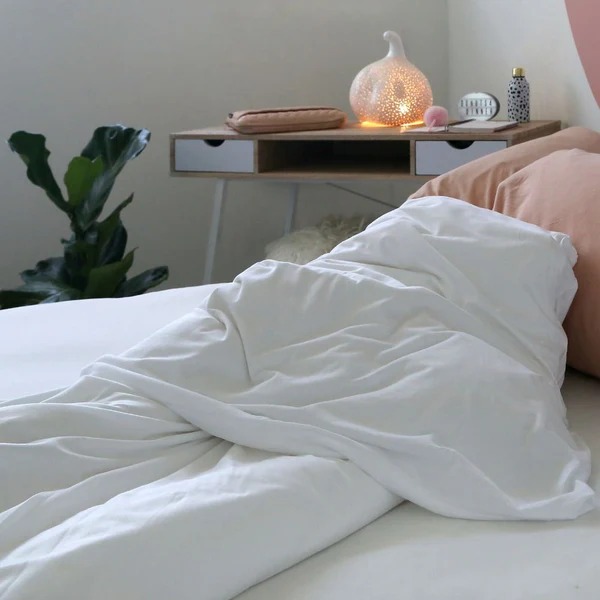 Scandinavian White 100% Cotton Duvet Cover Set