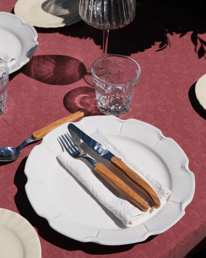 Milkstone Scalloped Plate