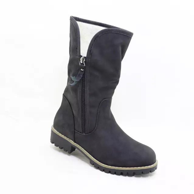 Ladies Mid Calf Boot With Side Zipper
