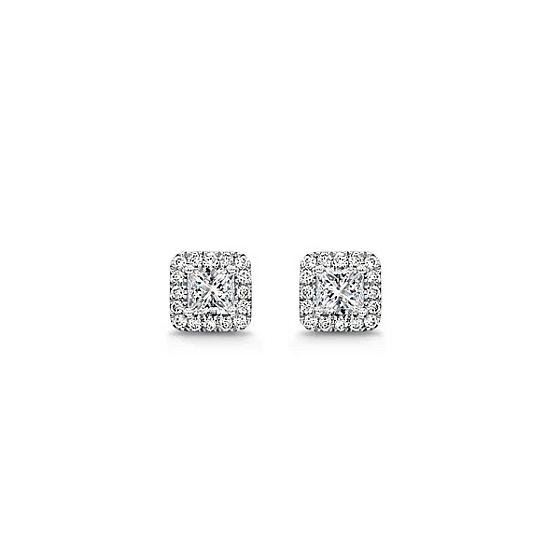  My Girl Diamond Halo Earrings 0.40 Carat Crafted in Platinum My Girl Diamond Earrings product image