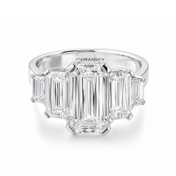 Cascading Criss Cut Graduating Five Stone Diamond Ring
