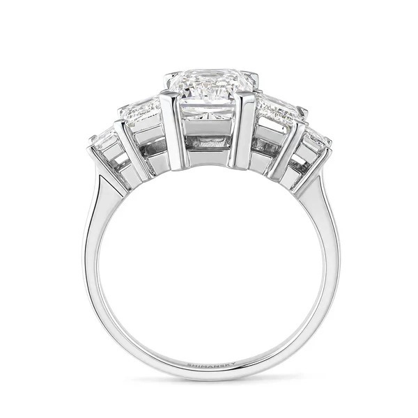 Cascading Criss Cut Graduating Five Stone Diamond Ring