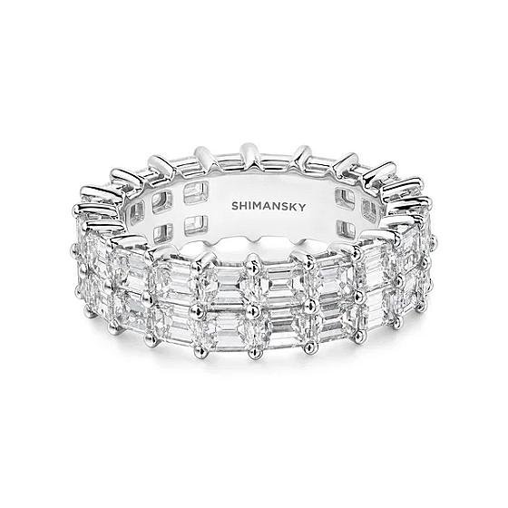 Emerald Cut Double Eternity Ring product image