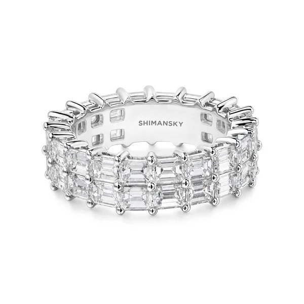Emerald Cut Double Eternity Ring