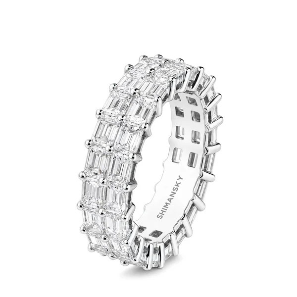 Emerald Cut Double Eternity Ring