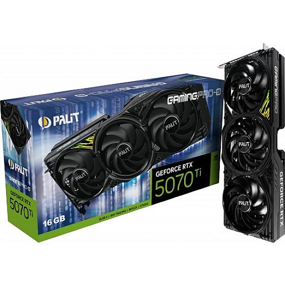 Palit GeForce RTX 5070 Ti GamingPro-S NE7507T019T2-GB2031U 16GB GDDR7 256-Bit PCIe 5.0 Desktop Graphics Card product image