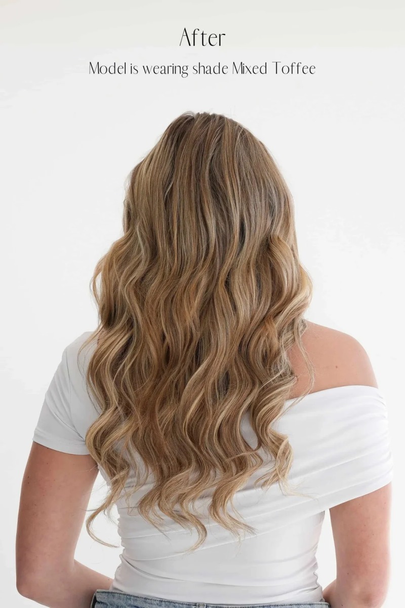 Highlighted Cool Blonde Clip-in Hair Extensions