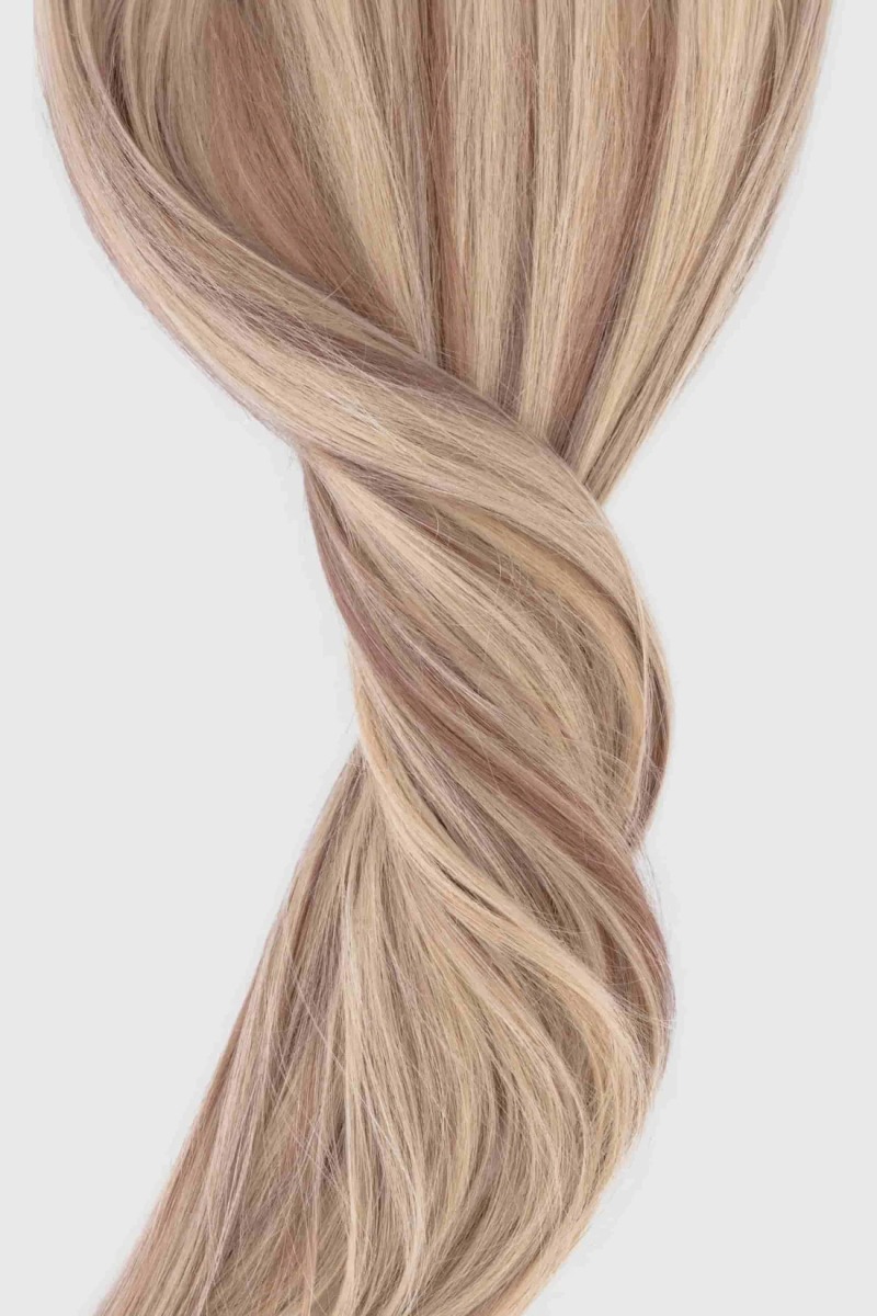 Highlighted Cool Blonde Clip-in Hair Extensions