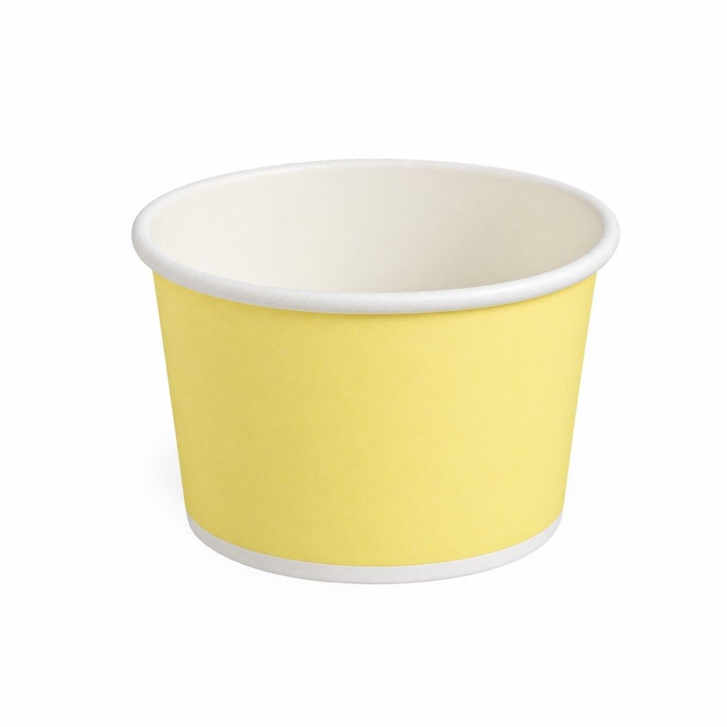 Cape - 90ml Pastel Yellow Paper Ice Cream Tubs - 1000