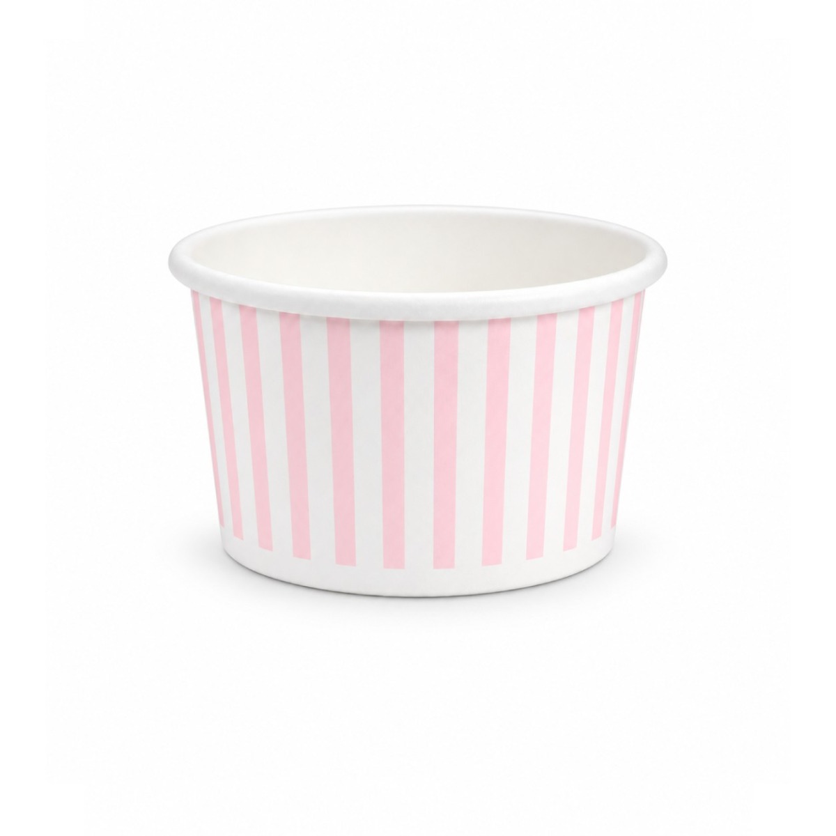 Cape - 90ml Baby Pink Striped Paper Ice Cream Vintage Tubs - 1000