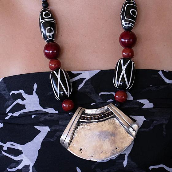 Aniese Silver Beaded Necklace product image