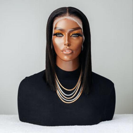 10″-16″ Straight Peruvian Frontal Bob Wig (13×4) product image