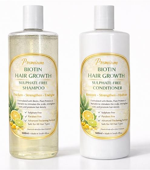 Biotin Hair Growth Shampoo and Conditioner Set 500ml